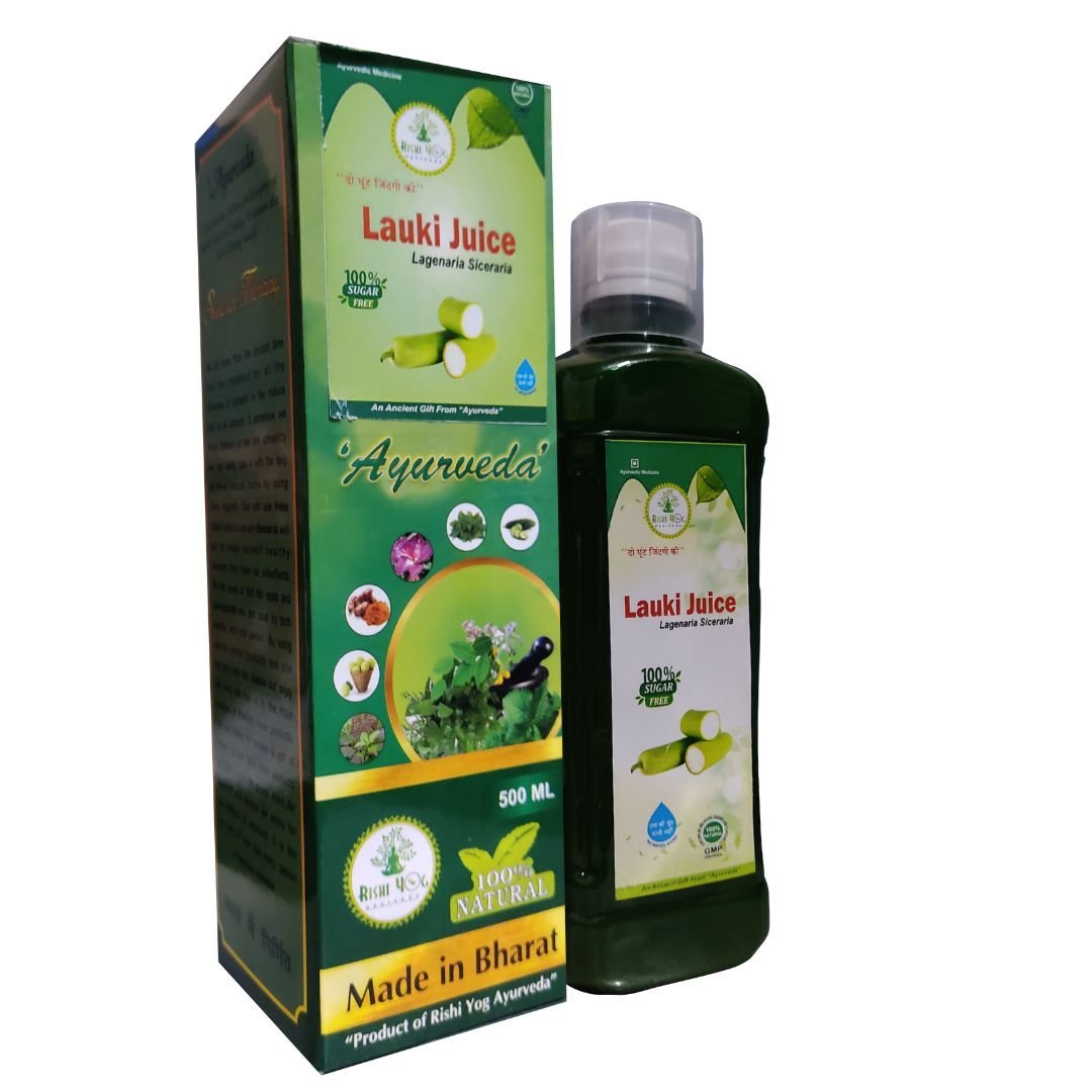Rishi Yog Ayurveda Lauki Juice Lagenaria Siceraria, 500ml (Pack Of 3)