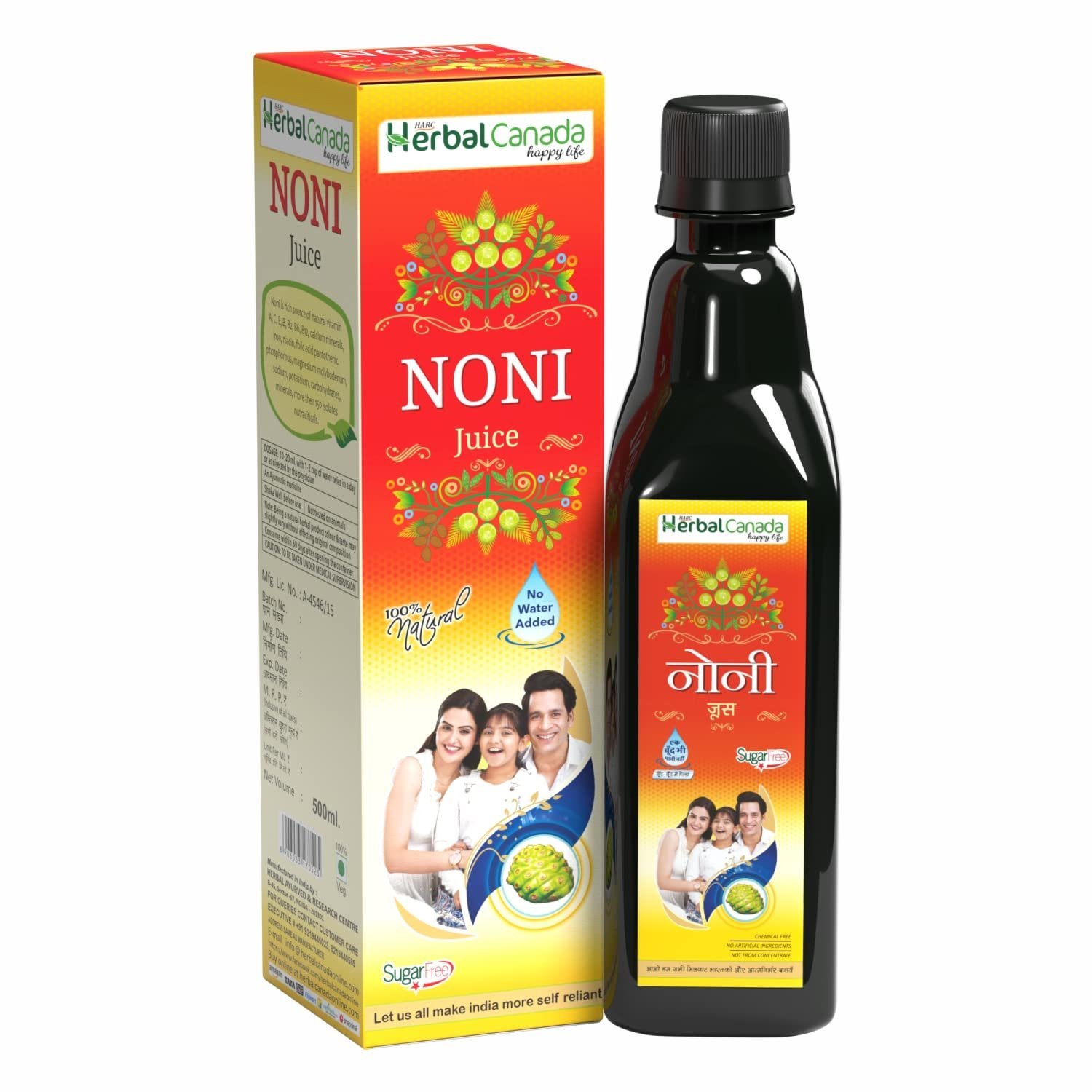 Herbal Canada Noni Swaras, 500 ML