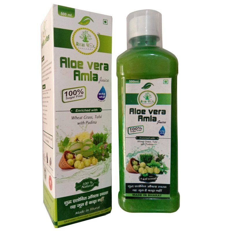 Rishi Yog Ayurveda Aloe Vera Amla Juice, 1Ltr