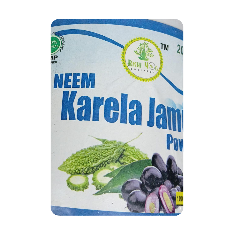 Rishi Yog Ayurveda Neem Karela Jamun Powder, 200gm